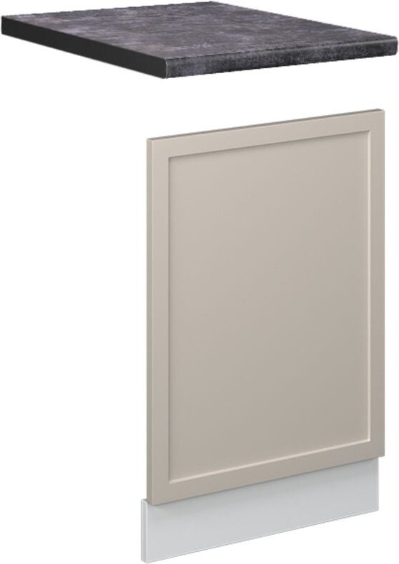 Vicco - Geschirrspülblende Fame-Line, GrauBeige, 45 cm , ap Anthrazit