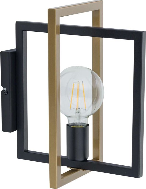 Sigma Eden Wandleuchte Schwarz und Gold 31x18 cm