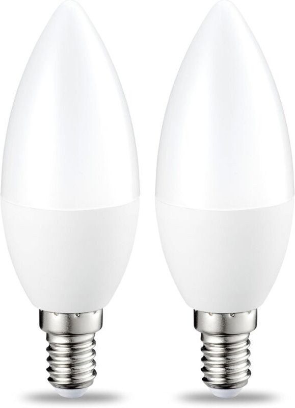 2er-Pack kleine LED-Flammenglühbirnen, E14-Edison-Schraubsockel, 5 W (entspricht 40 W), Warmweiß, nicht dimmbar