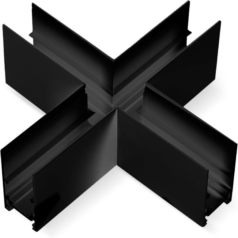 Barcelona Led - X-Verbinder für Oberflächen-Magnetschienen 20 mm - Schwarz
