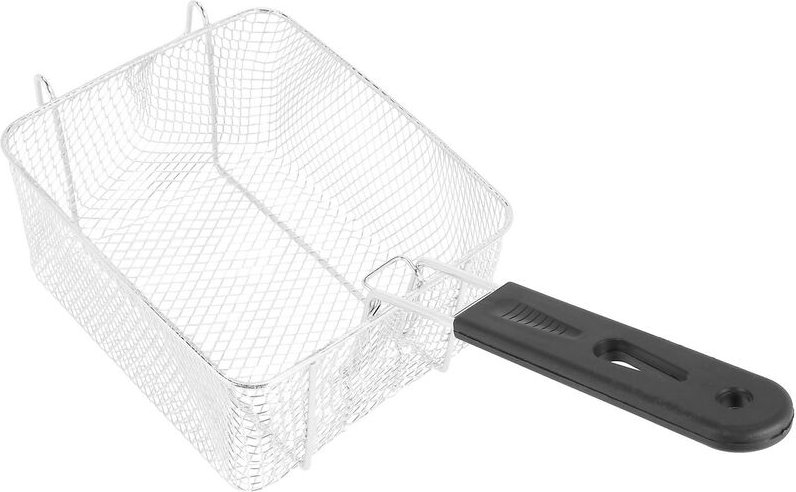 Edelstahl Frittierkorb Drahtgeflecht Sieb mit langem Griff Frittieren Kochwerkzeug Essen Presen