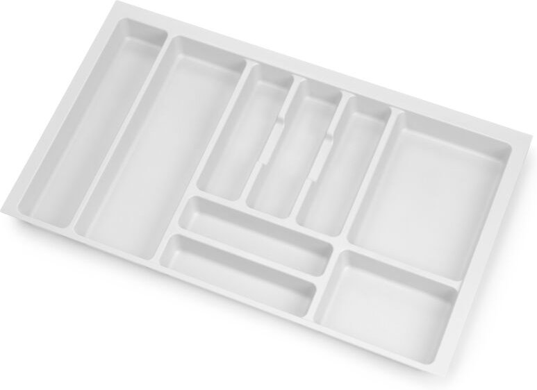 Emuca Optima Vertex/Concept Besteckhalter, Tiefe 500 mm, 16 mm Platte, 800 mm Modul, Kunststoff, Weiß