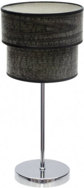 Doppel-Tischleuchte smile 1xe14 Chrom/Holz schwarz 44x18x18 cm