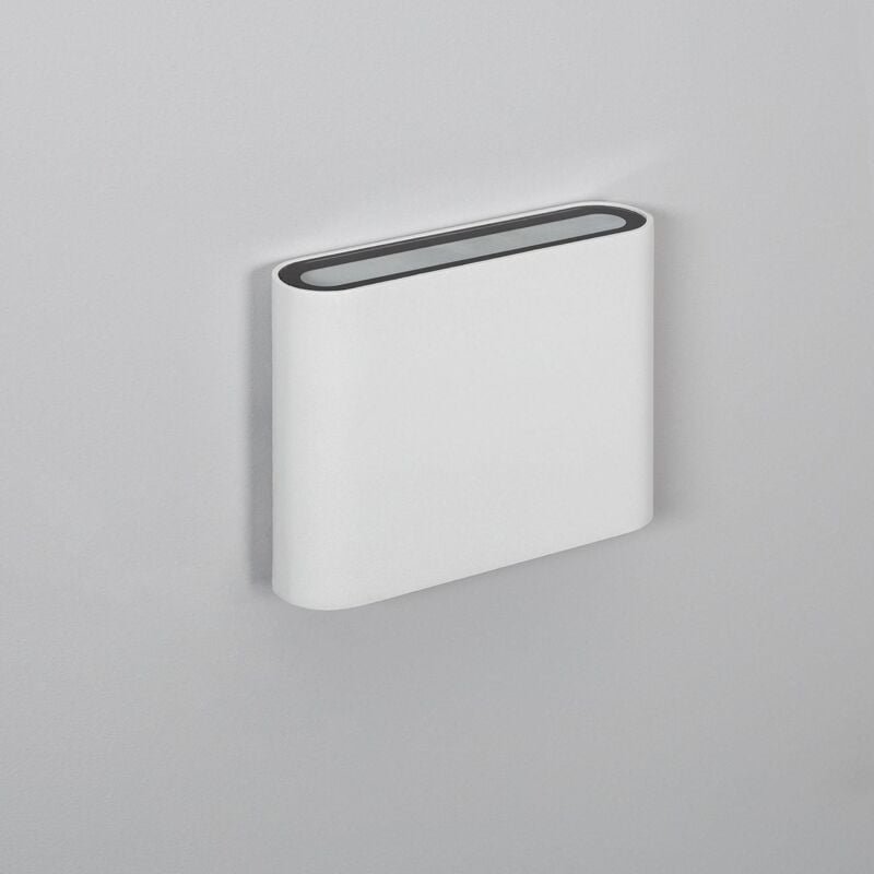 LED-Wandleuchte 6W Aussen Doppelseitige Beleuchtung Quadratisch Weiss Zeus 2700K Warmweiß