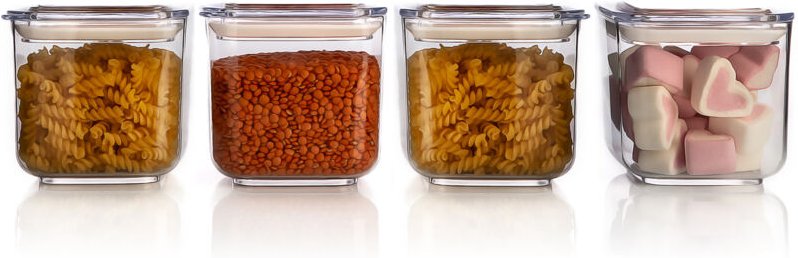 BigDean 4 Stück Vorratsdosen mit Deckel 750ml transparent - perfekte Kühlschrank Organzier - luftdichte Vorratsbehälter ...