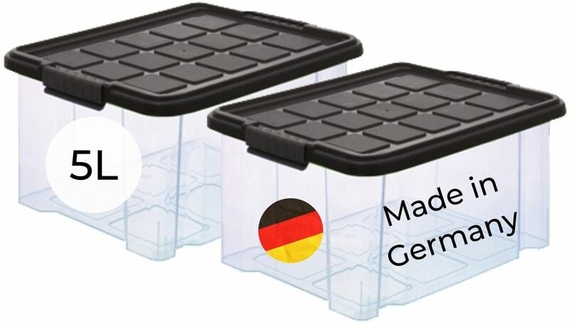 2x Novaliv Aufbewahrungsbox 2x Aufbewahrungsbox, 2x Deckel