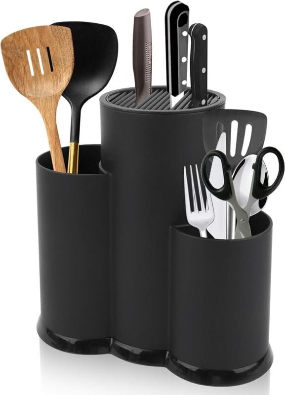 3-in-1 Universal-Messerblöcke zum Leeren, Küchenmesserhalter, runde Küchenmesseraufbewahrung, Utensilienmesserhalter, Kü...