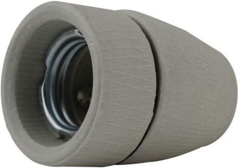 Porzellan-Lampen-Fassung e 27, grau Fassungen