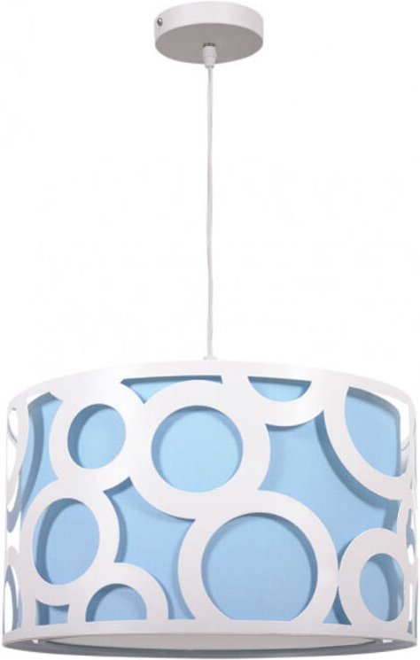 Anhänger orlando blau/weiß 1xe27 reg x30x30 cm