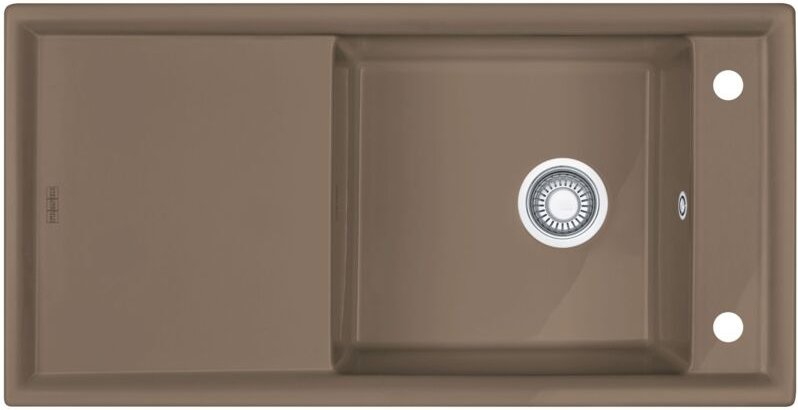 Franke - Spüle Keramik Ambion abk 611-100 1000x510mm - Siebkorb als Druckknopfventil, mit Abtropffläche, reversibel, Cas...