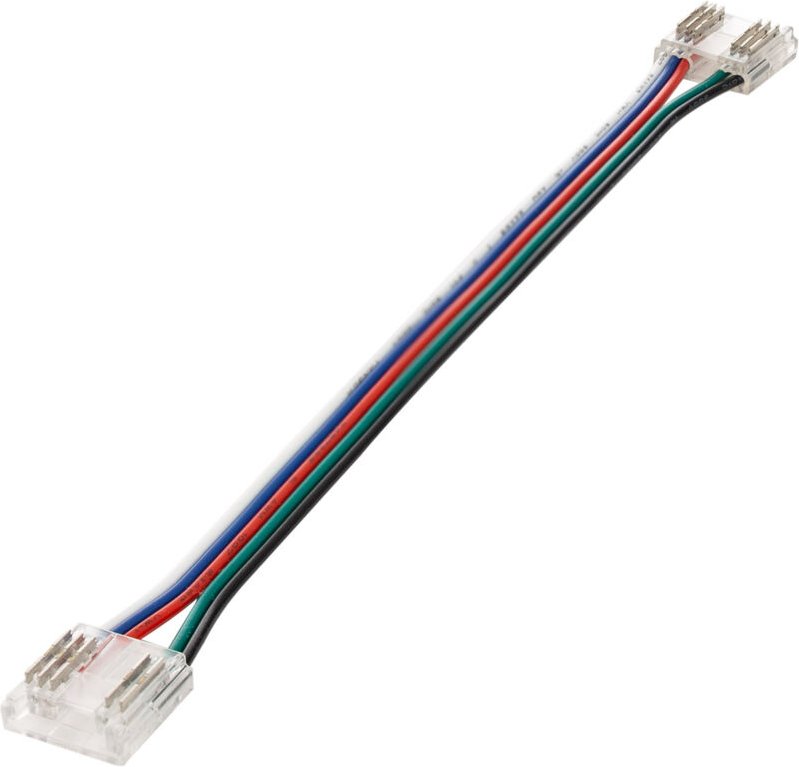 Efectoled - Clip-Verbinder Doppelt mit Kabel für LED-Streifen rgbw 24V dc cob IP20 Breite 12mm 12 mm