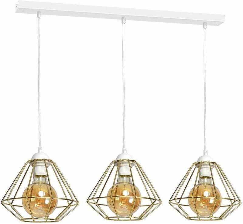 Hängelampe LUPO WEISS/GOLD 3xE27