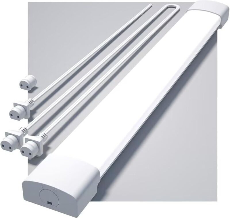 Modlicht LED Feuchtraumleuchte 60cm Kalteweiß IP65 Feuchtraumlampe 18W Wandleuchte 5000K Deckenbeleuchtung für Werkstatt...