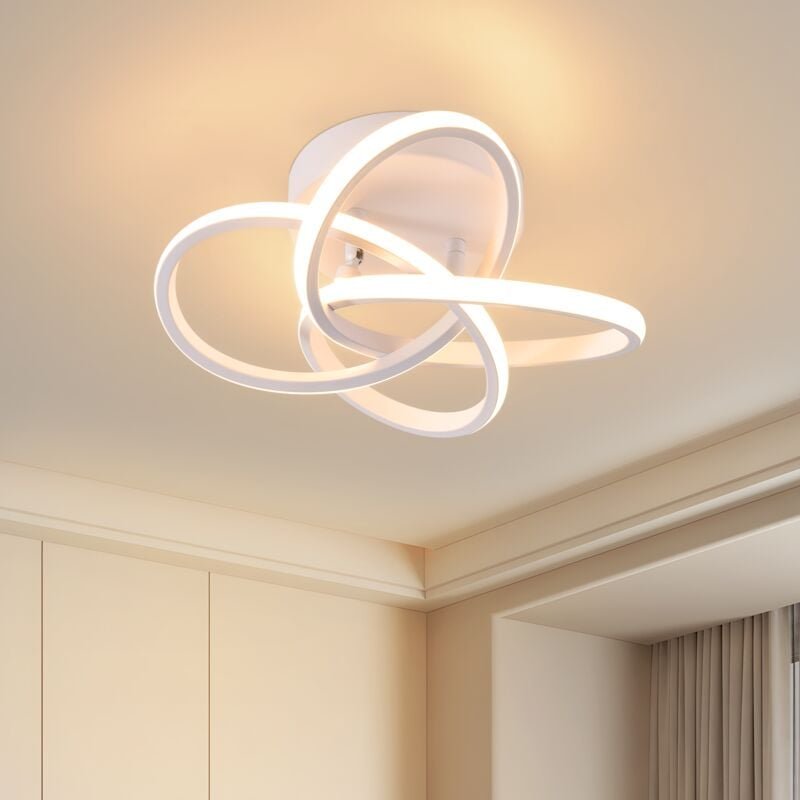 Thumbnail - Deckenleuchte led Deckenlampe Schlafzimmer - 28W 3000K Warmweiß Flurlampe Modern Küchenlampe Vierblättrige Blume Design ...