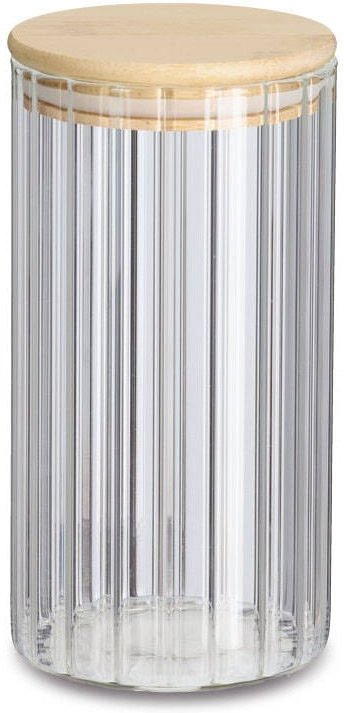 Glasbehälter mit Bambusdeckel grooves, 800 ml