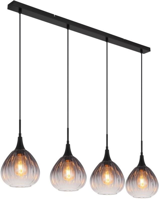 Globo - hängeleuchte - OLSEN - schwarz - glas - große