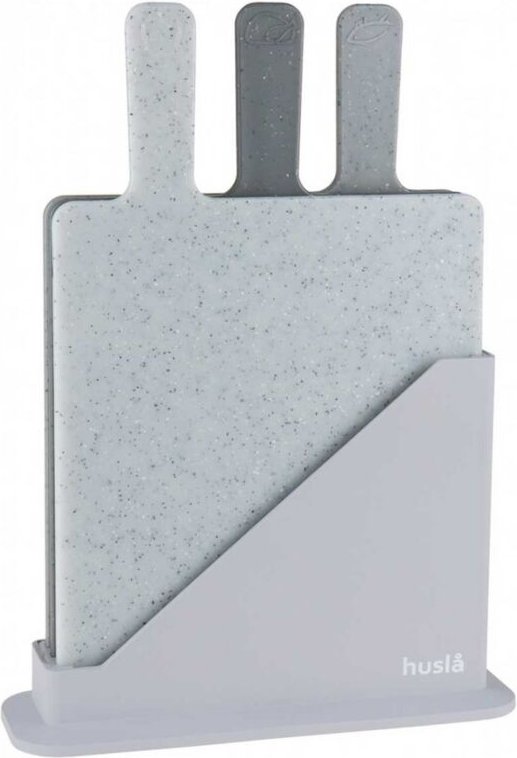 3er-Set Küchenbretter im Ständer HUSLA 73930