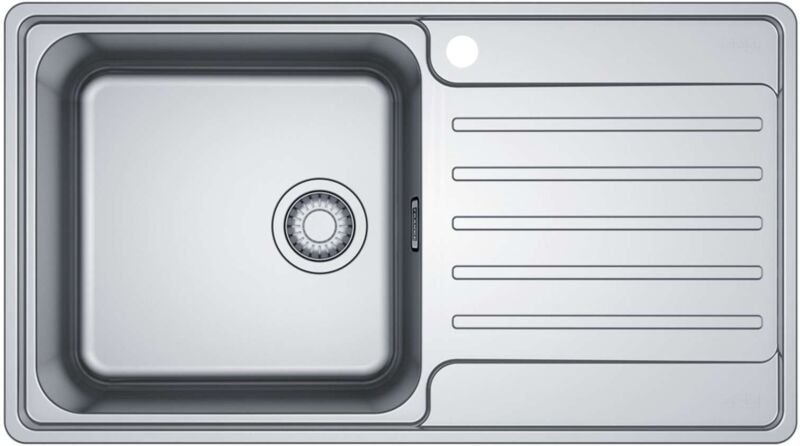 Franke Bell - Spüle BCX 211-86/2, 86x48 cm, Edelstahl 127.0738.577