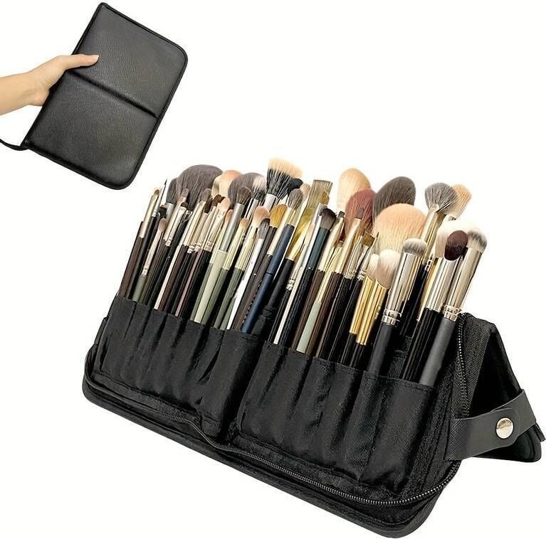 Große, faltbare Aufbewahrungstasche/Kosmetiktasche mit 29 Fächern und Reißverschluss