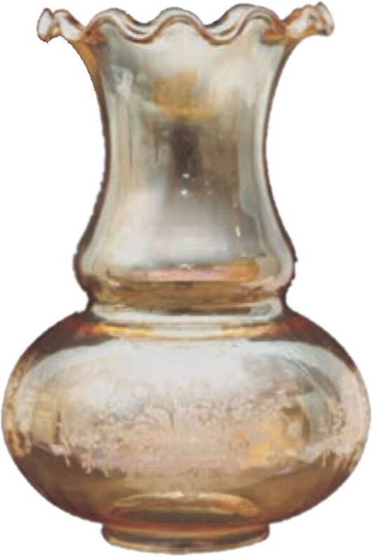 Ltde - irene Glaslampenschirm 15x13cm bernsteinfarben mit 5cm Mund