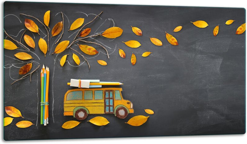 GlassplattenschneideBrett 52x30 Herbst