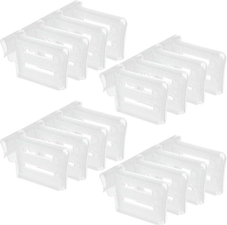 12 Stück Kühlschrank-Trennwände aus Kunststoff, verstellbare Kühlschrank-Trennwände, Kühlschrank-Organizer, Trennwände f...