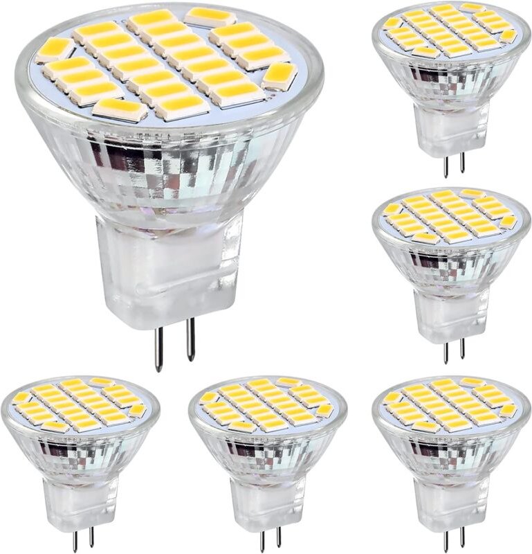 Ersandy - MR11 GU4 led 3 w positives weißes Licht 6500 k, nicht dimmbar, GU4 LED-Spot-Glühbirnen, 25–35 w Halogenäquival...
