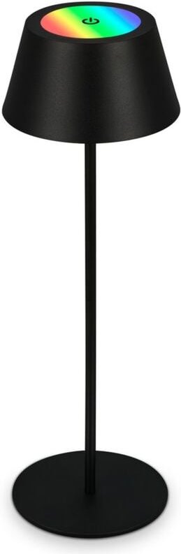 Brilo - led Akku-Tischleuchte Tischlampe höhenverstellbar IP44 schwarz rgb innen außen