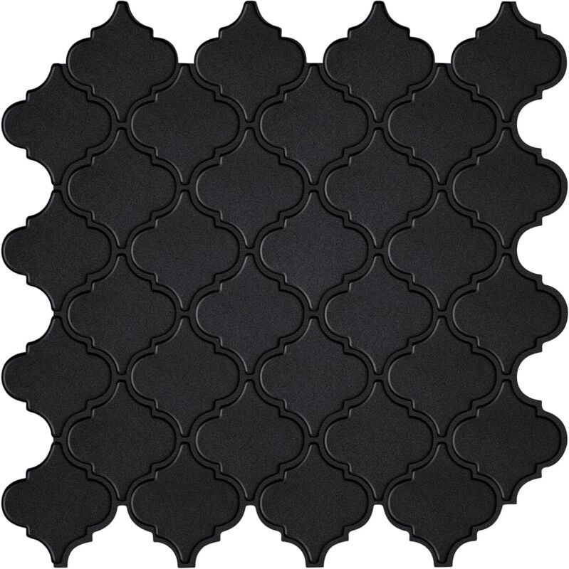 Selbstklebende Wandrückwand für die Küche, hochwertiges 3D-Design in Mattschwarz, selbstklebende Wandfliesen, selbstkleb...