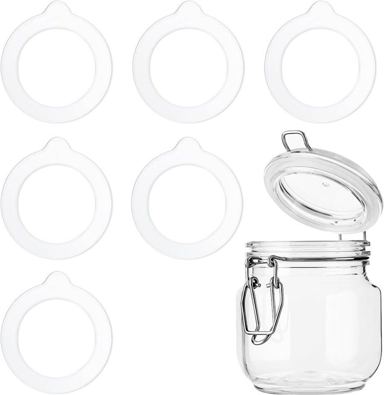 CCYKXA Set mit 6 Ersatz-Silikondichtungen, auslaufsichere und wiederverwendbare Gummidichtungen für Einmachglasdeckel un...