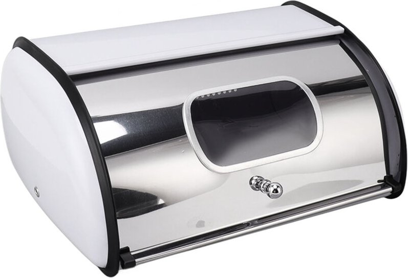 Brotkasten, Brotständer, Brotdose, Aufbewahrungsbehälter mit kleinem Sichtfenster für die Küchenarbeitsplatte, weiß