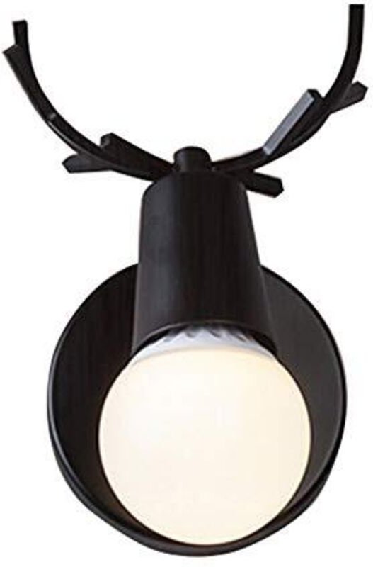 Wandleuchte Moderne Kreativer Geweih Wandlampe E27 für Kinderzimmer, Restaurant, Flur, Treppen (Schwarz)