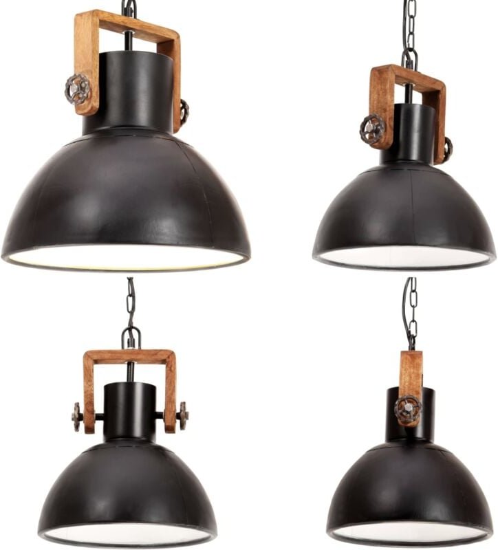 Hängelampe Industriestil 25 w Schwarz Rund 30 cm E27 - Hängelampe - Industrielampen - Wohnraumbeleuchtung - Küchenlampe ...