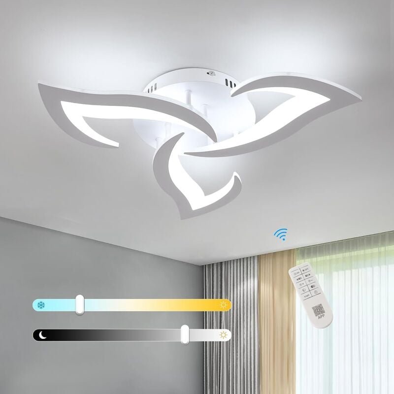 Thumbnail - Deckenleuchte Dimmbare 35W Kreative Blumenform Deckenlampe Dimmbar 3000K-6000K Für Wohnzimmer Schlafzimmer Esszimmer Bür...