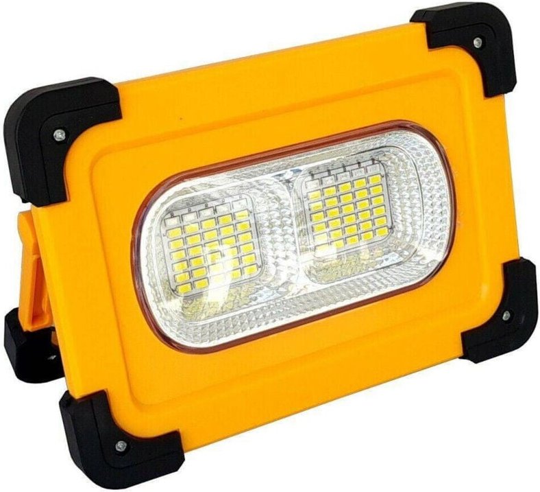 Trade Shop Traesio - Trade Shop - 80W LED-Strahler mit wiederaufladbarer Solarpanel-Arbeitslampe 92183 -