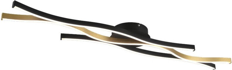 Thumbnail - Trio - led Deckenleuchte blaze dimmbar Lichtfarbe einstellbar Schwarz Gold, b: 107cm