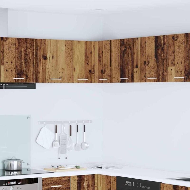 Hängeschrank Riga Altes Holz und Weiß 57 x 57 x 40 cm vidaXL