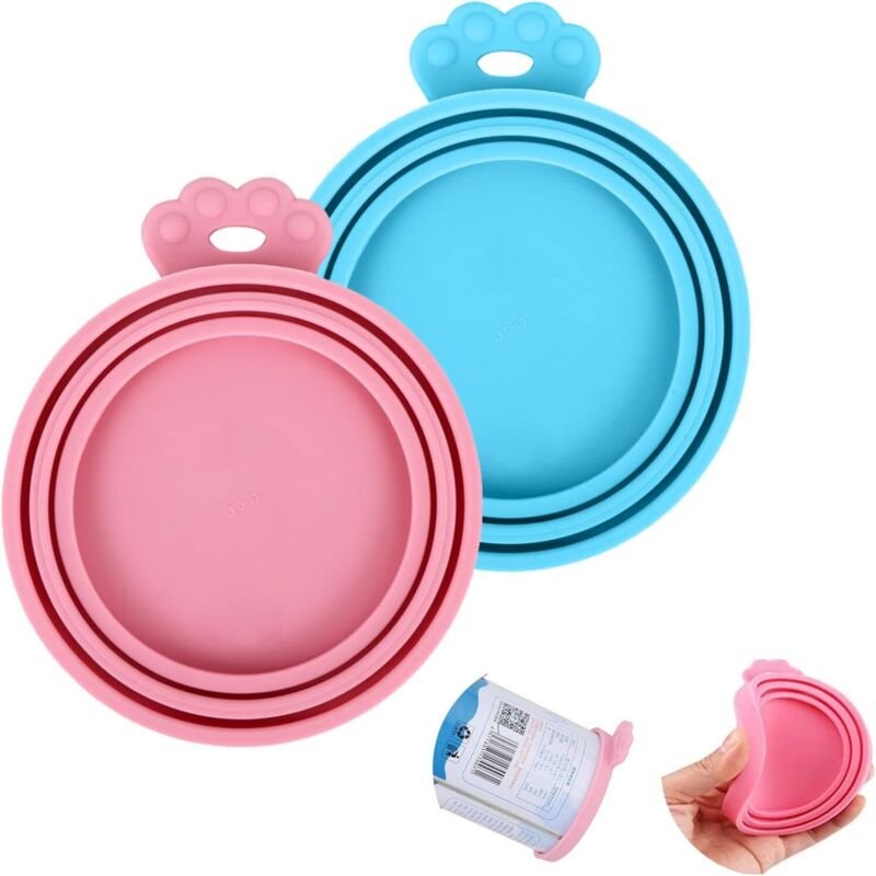 Dosendeckel - Tierfutterdosendeckel - Silikonhülle für Tiere - Silikondosendeckel für Hunde und Katzen - Universal-Futte...