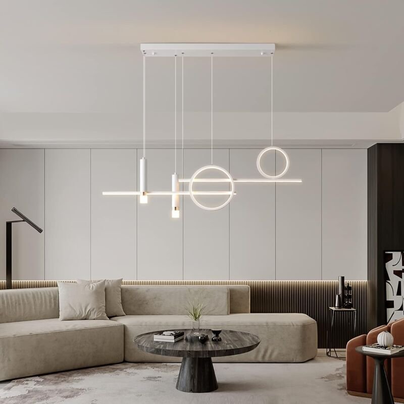 Moderner led Pendelleuchten Dimmbare Pendelleuchte mit Fernbedienung, Esstischlampe Pendelleuchte für Wohnzimmer, Esszim...