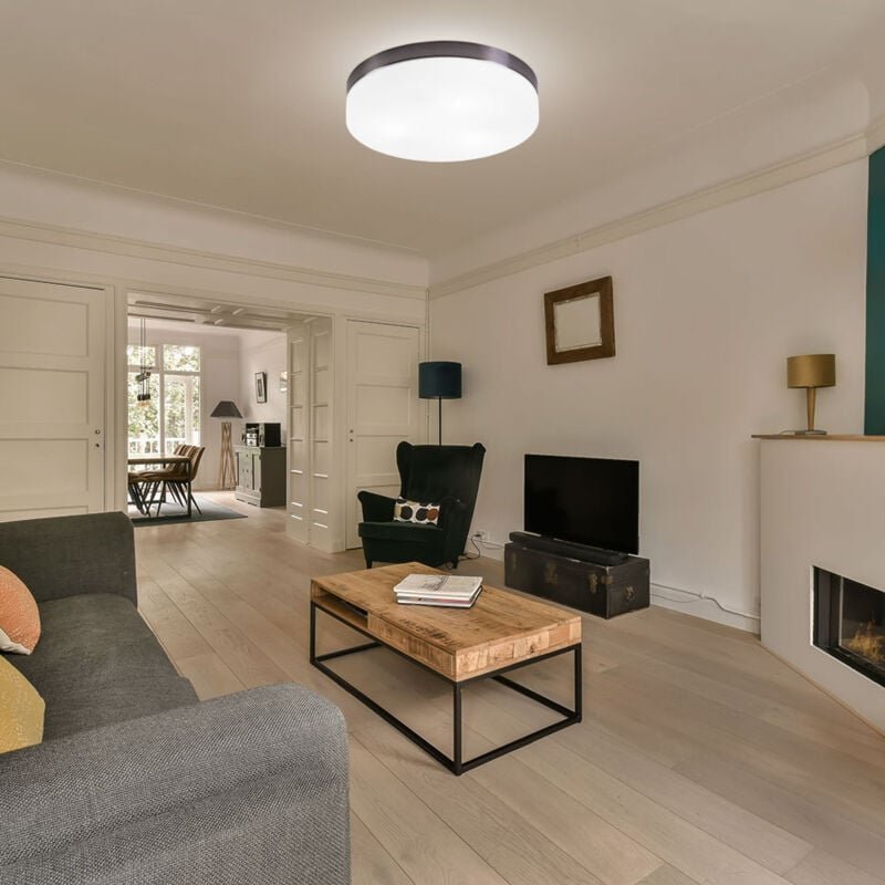 Globo Lighting - Deckenleuchte 3-Flammig Wohnzimmerlampe Decke Glas weiß Deckenlampe Metall, nickel-matt rund, 3x E27 Fa...