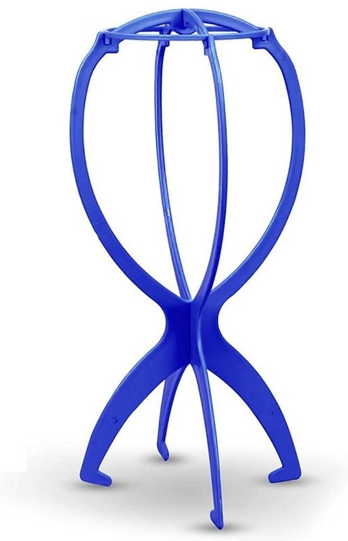 Tlily - Toupet- und Perückenständer, Halterständer zur Präsentation von Perückenausstellungen (Blau)