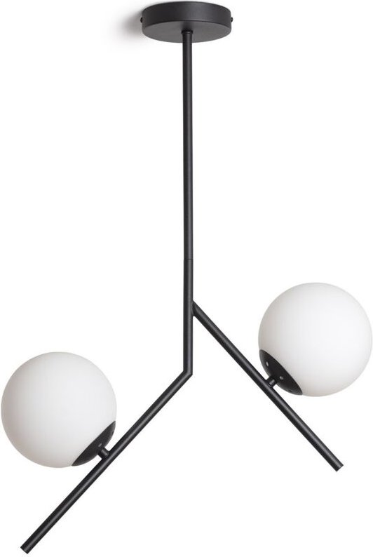 Pendelleuchte aus Metall und Glas Balts Schwarz