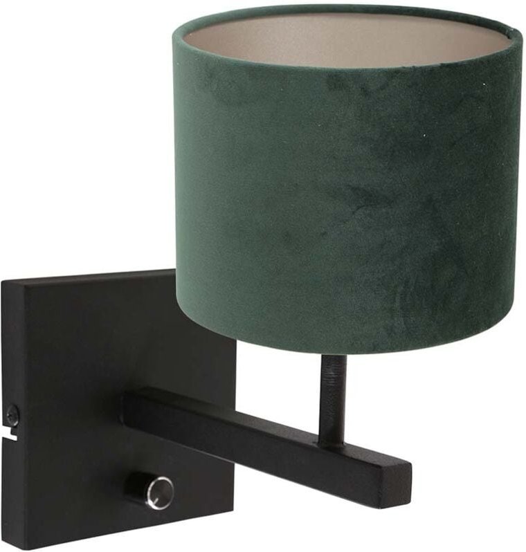 Steinhauer - wandleuchte - Stang - schwarz - metall veloursstoff