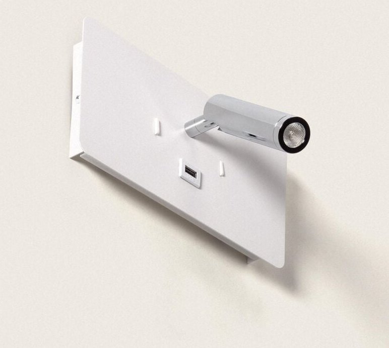 Led Wandleuchte 8W Metall mit usb Anschluss Rossey Weiß