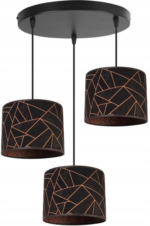 Hängelampe, Deckenleuchter, Lampenschirm, Muster, Kupfer