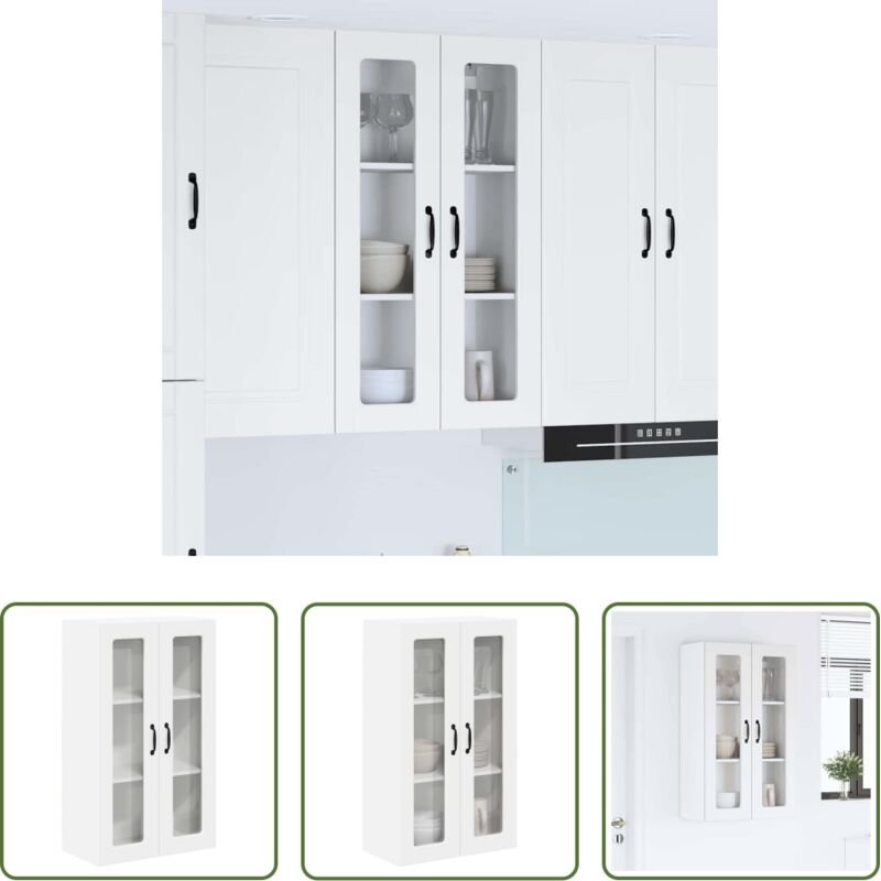 vidaXL Holzwerkstoff Schrank - Küchenschrank mit Regal Weiß 60 x 31 x 100 cm Holzwerkstoff