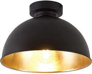 Industrielle Deckenleuchte schwarz mit Gold 28 cm - Magnax