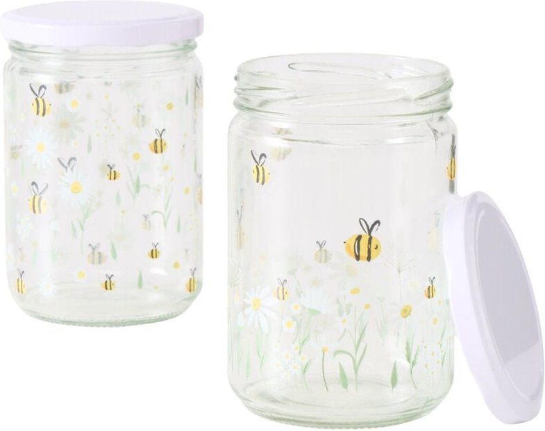 Boltze Gruppe - Schraubgläser honey, 500 ml, 2er-Set