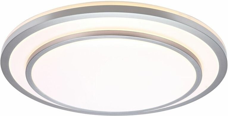 Brilliant - Lampe Luciano led Wand- und Deckenleuchte 28cm alu/weiß 1x 12W led integriert, (805lm, 3000K) bis e