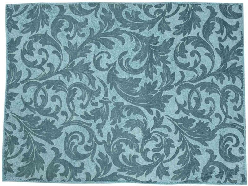 2 Pack Geschirr Trocknungs Matte Saug Fähige Maschinen Waschbare Matten für Küchen Theke Groß (Blaue Rebe)